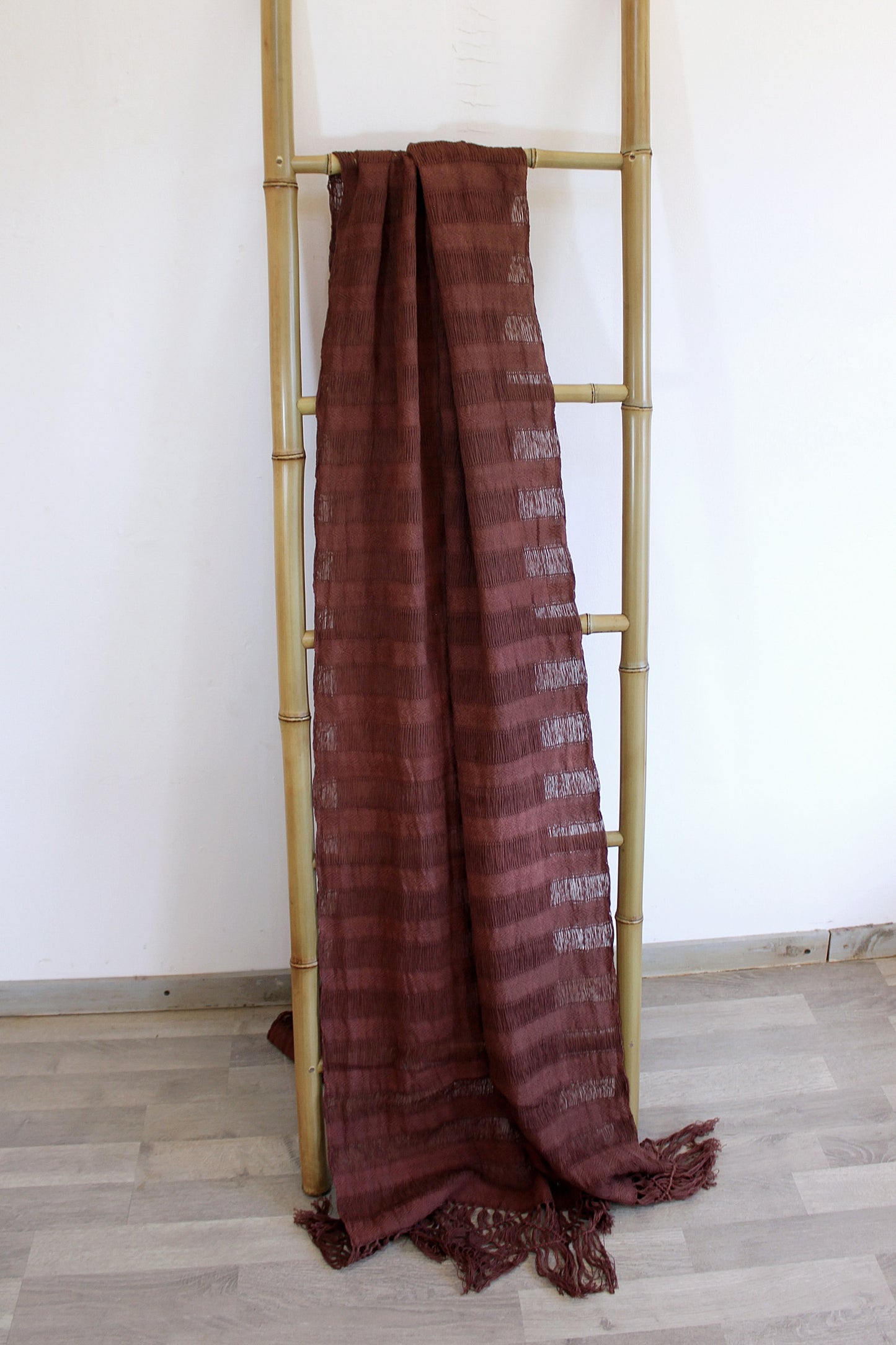 Rebozo deshilachado beige